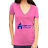 Tultex 214 - Ladies' Slim Fit Fine Jersey V-Neck Thumbnail