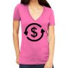 Tultex 214 - Ladies' Slim Fit Fine Jersey V-Neck Thumbnail